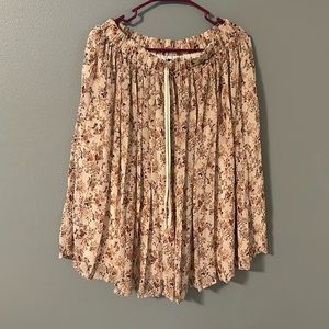 Floral knee length skirt